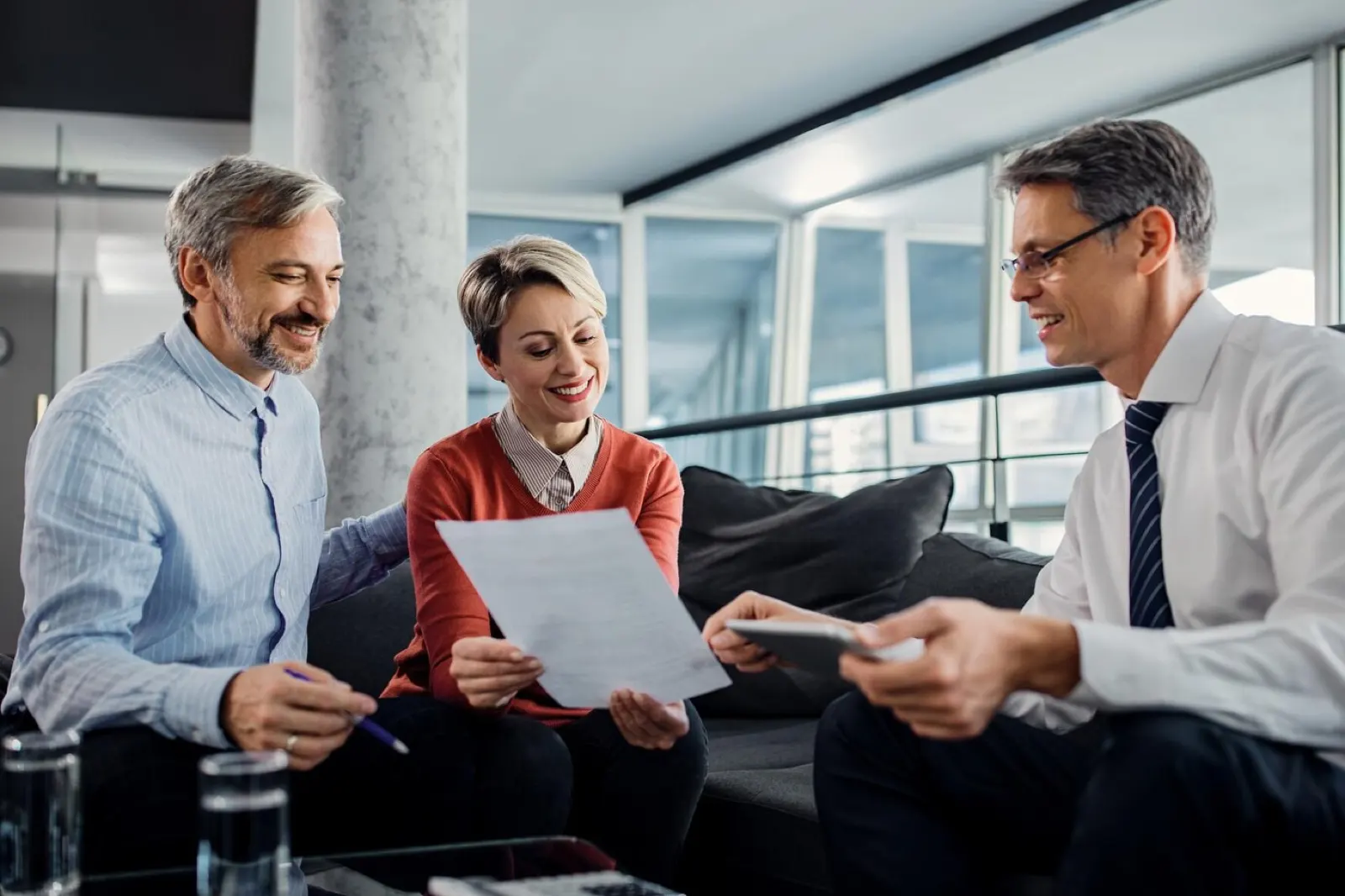 Older couple discussing long-term planning with an advisor